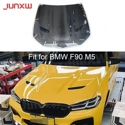 Carbon Fiber Front Engine Hood Vent Cover for BMW 5 Series F90 M5 2018+ FRP Car Engine Bonnet Decoration Bodykit