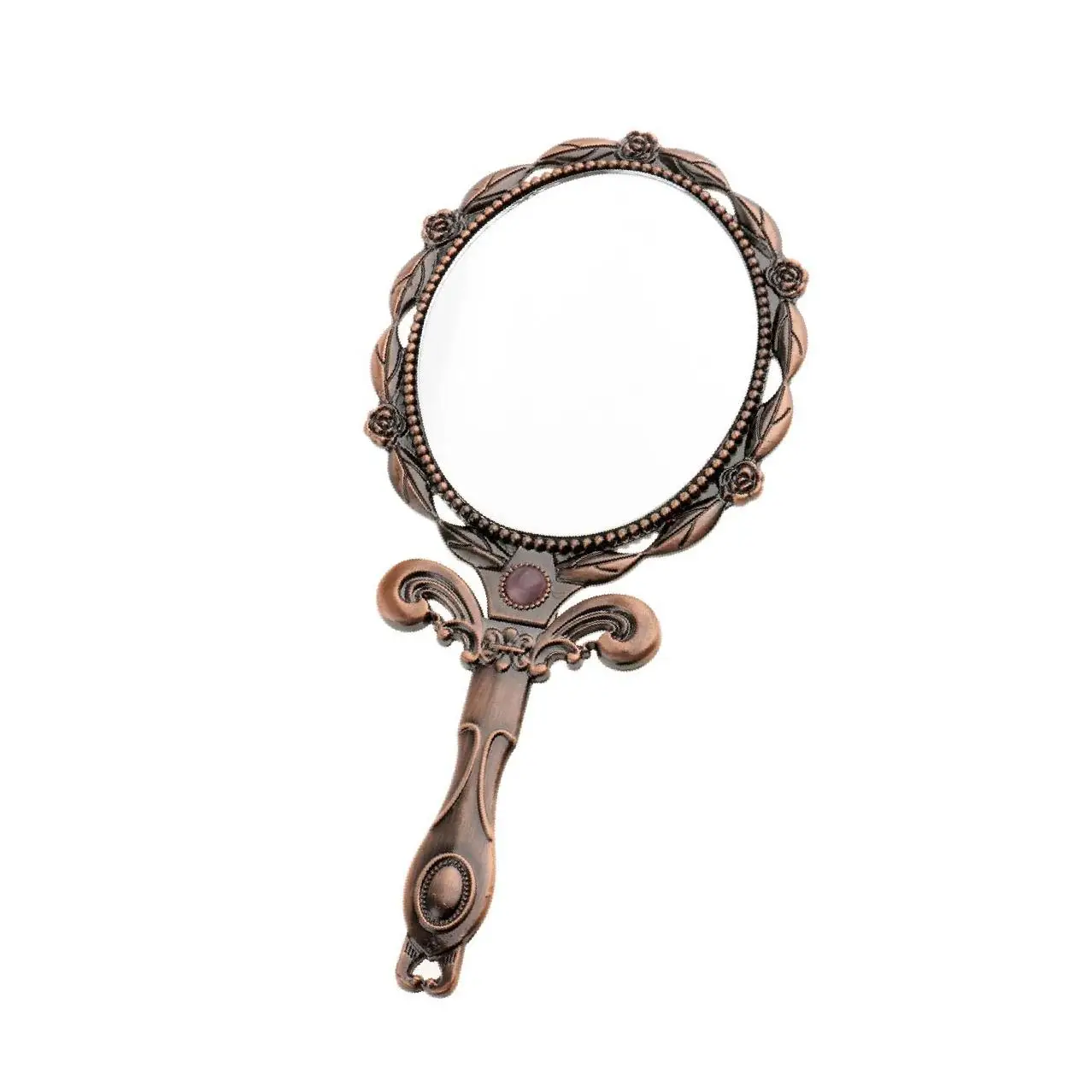 Vintage antieke handheld opvouwbare cosmetische make-up compacte handspiegel mini