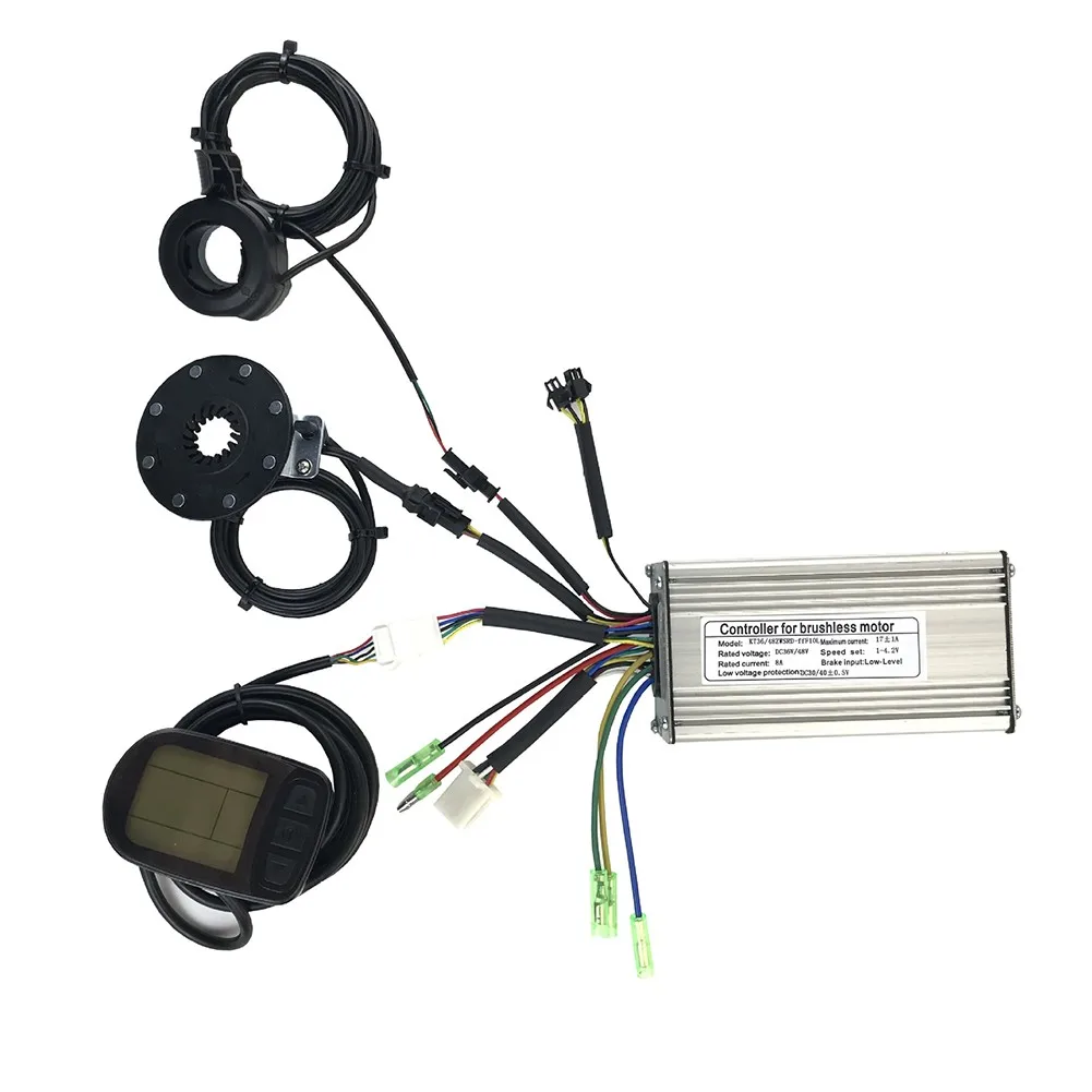 

For KT Series Ebike Controller Kit 36V 48V 350W with 17A Controller LCD5 Display PAS Sensor Thumb Throttle for Ebikes