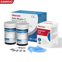 Sannuo Sinocare Safe AQ pro Ⅰ Test Strips and Lancets 50/100/200(only strips for Safe AQ Pro I)
