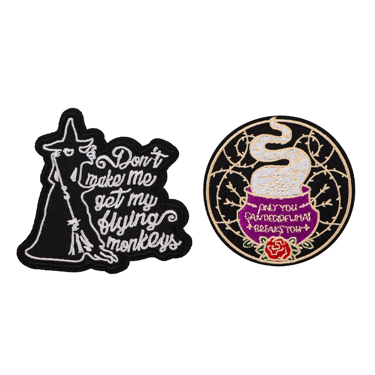 Witches Quotation Patch Iron On Patches For Clothing Stickers Embroidered Patches On Jackets DIY Clothes Stripes For Childrens