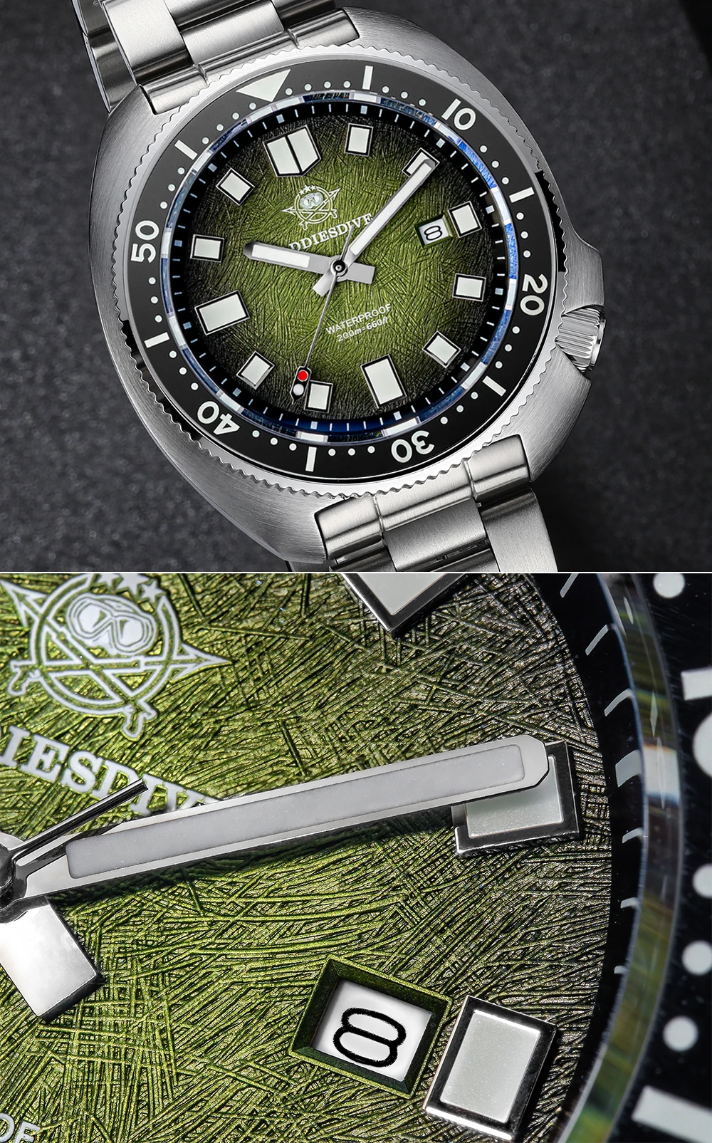 ADDIESDIVE Top Men‘s Abalone Shell Watch 20Bar Waterproof AD2511 Reloj Hombre BGW9 Super Luminous Sapphire Glass Quartz Watch