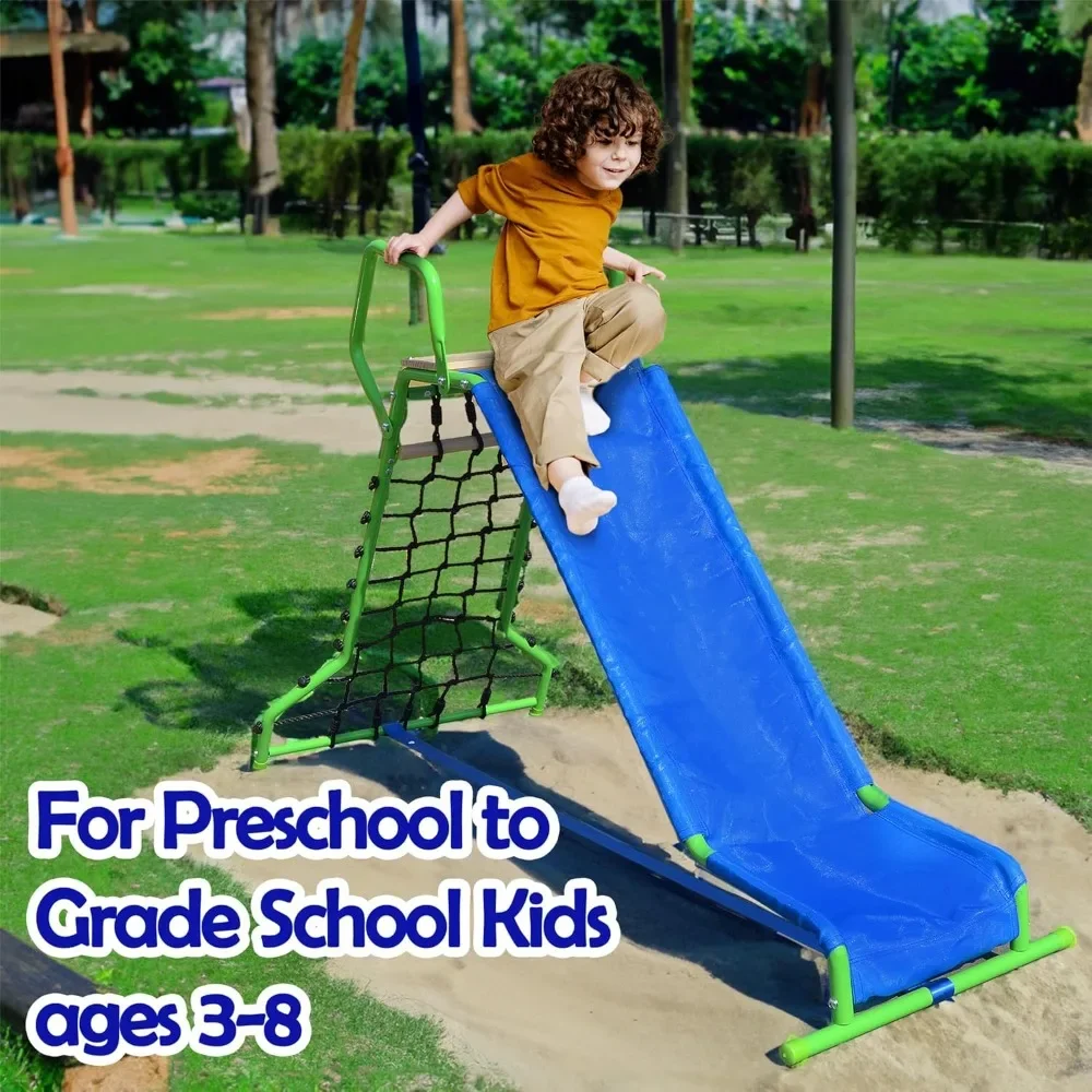 5-футовая горка для детей, металлическая отдельно стоящая горка для игровой площадки для оборудования для игровой площадки на открытом воздухе и в помещении, игровой набор слайдов на заднем дворе