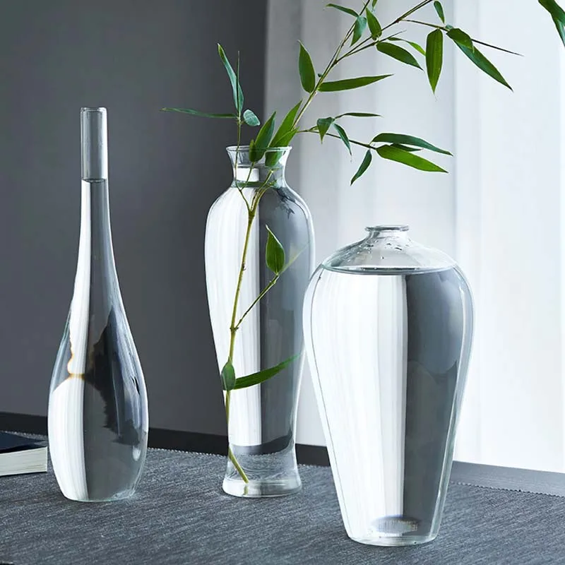 Glass Vase Handmade Flower Arrangement Home Decor Gift Box