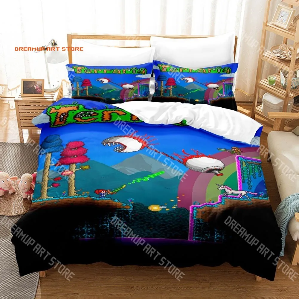 2026 3D Print Game Kpop Cool Terraria Bedding Set Single Twin Full Queen King Size Bed Set Aldult Kid Bedroom Duvetcover Sets