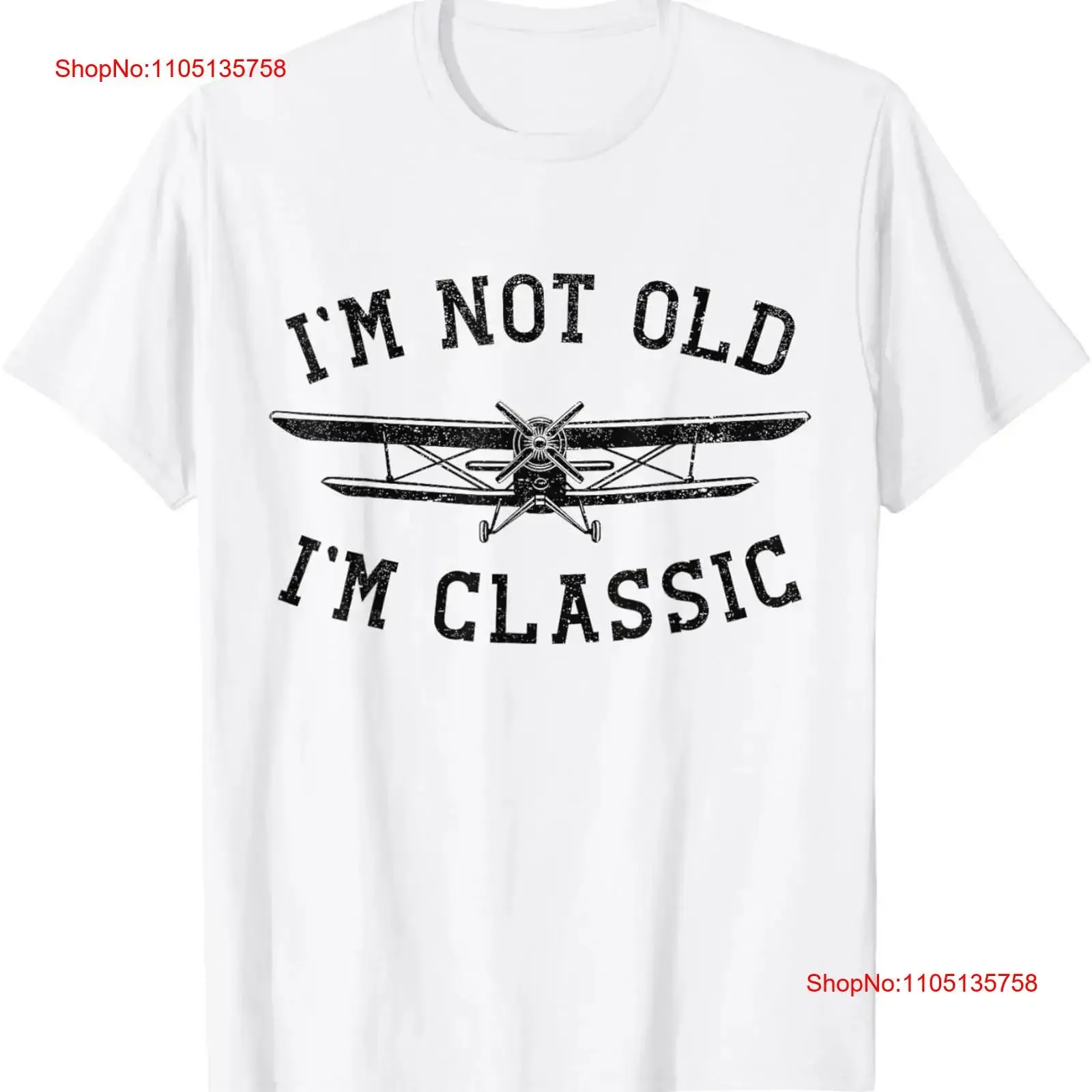 Funny Biplane I'm Not Old Classic Vintage Airplane Pilot T Shirt  vintage Washed streetwear fashion Unisex Comfortable