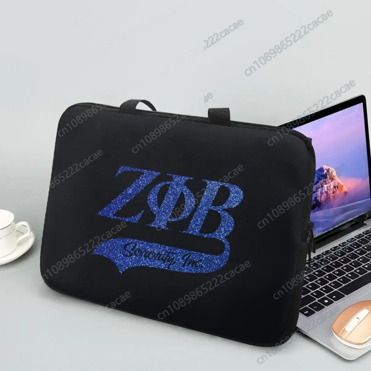 New Laptop Bag Case Cover Handle Zeta Phi Beta Sorority Designer Casual Computer Handbags Travel Women Shoulder Tablet Bag Gift