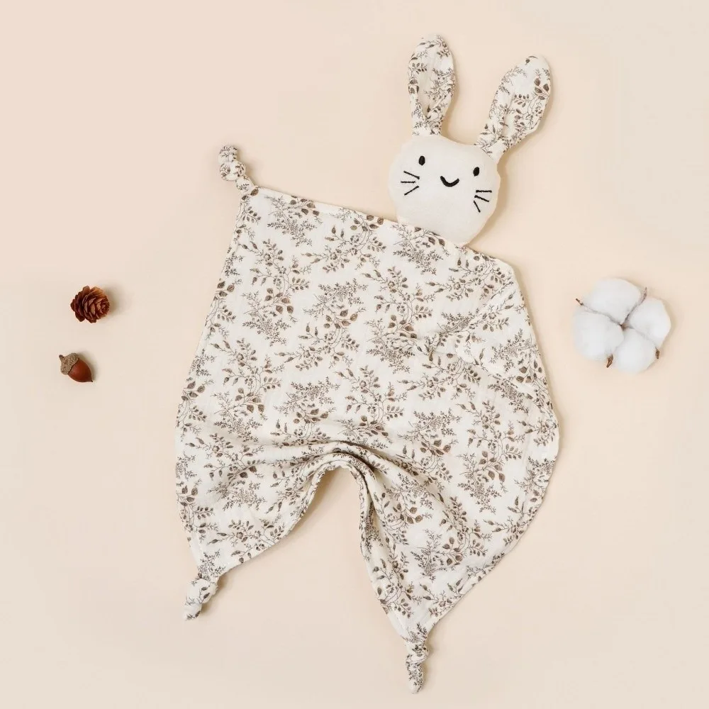Cotton Muslin Muslin Comforter Blanket Soft Material Printed Design Cute Cat Sleep Multi-Function Newborn Size Newborn Soft