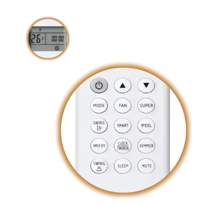 

Beko DG11Q1 Series High-Quality Replacement Remote Control - Stable Signal Sensitive Buttons Easy-to-Use AC Remote