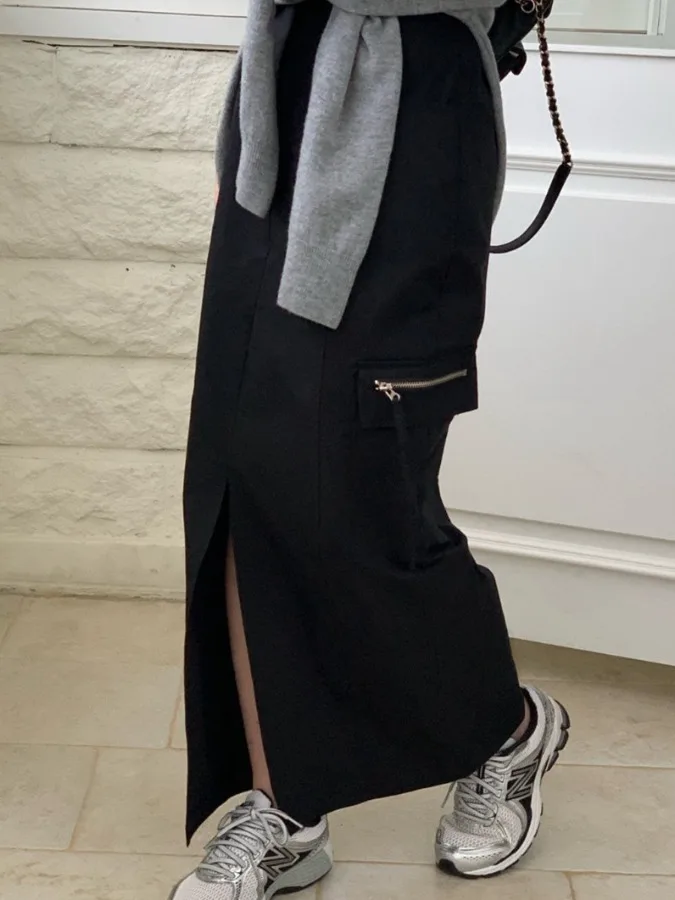 American Sle – jupe asymétrique taille haute pour femmes, nouvelle jupe trapèze ort Design Sense, longue, été 2025