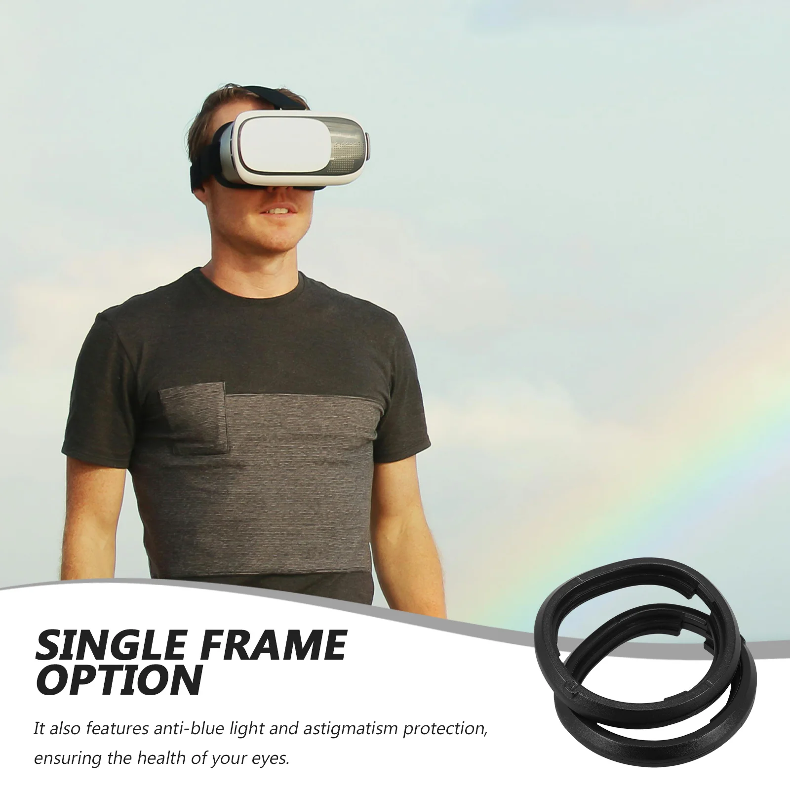 

1 Pair Anti-Blue Light Vr Lens Frame Scratch-Resistant Replacement For 3 Vr Lens Protector Frame Reusable Glasses Protector