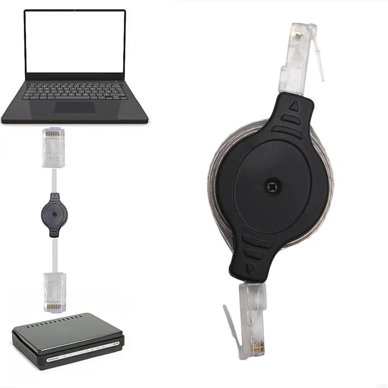 A9LF LAN RJ45 Cáp mạng Internet màu đen cho bộ định tuyến máy tính Ethernet Dây điện