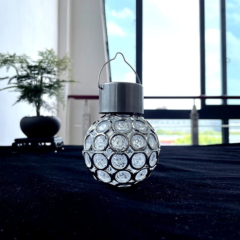 2024 new white outdoor solar energy hollow LED courtyard chandelier