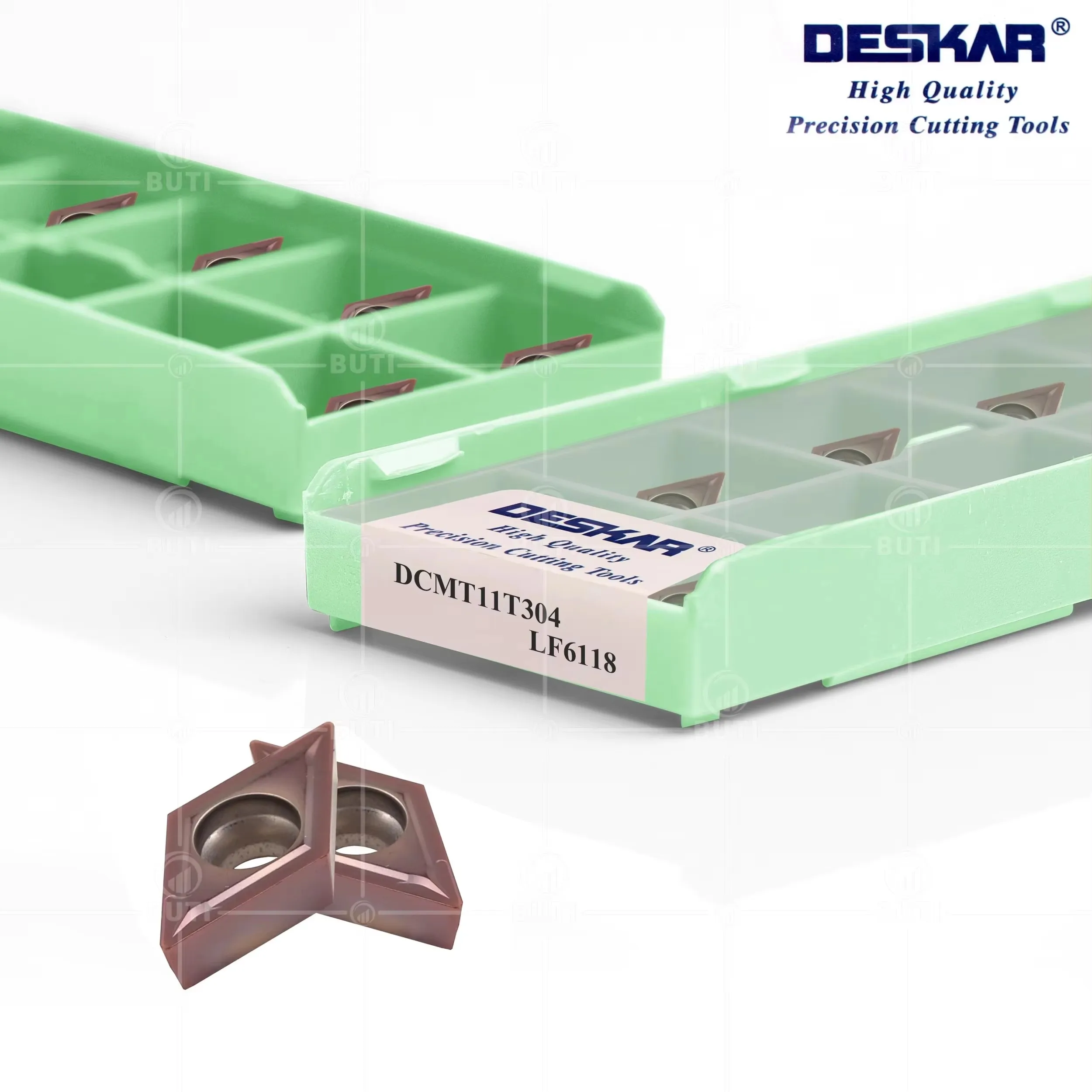 CNC Blade DCMT070204 DCMT11T302-MV Slot type DCMT11T304/08 LF6118 Rhombus Inner Hole Turning Insert Suitable For Stainless Steel