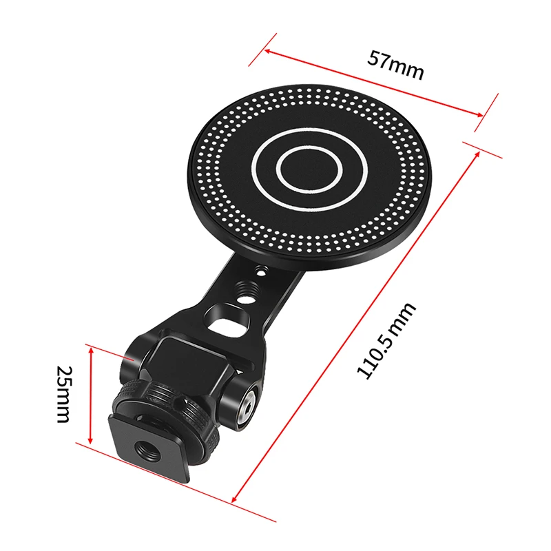 Neue Magnetische 10W Drahtlose Ladegerät Handy Halter Stehen Kugelkopf Tilt 1/4 Kalten Schuh Halterung für iPhone Magsafe magnet Halterung – Detail 12