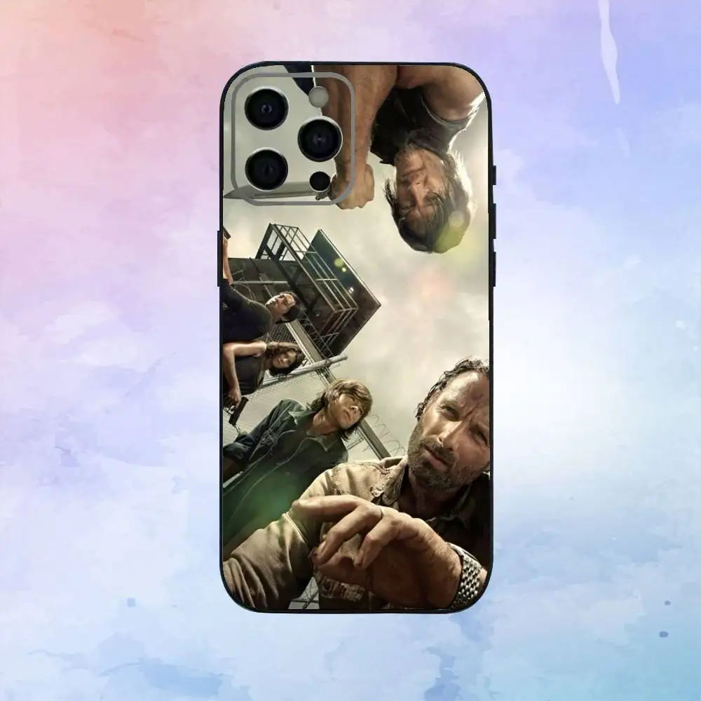 TWD T-The Walking Dead Phone Case  For iPhone17,16,15,14,13,12,11 Plus,Pro Max Soft Black Cover