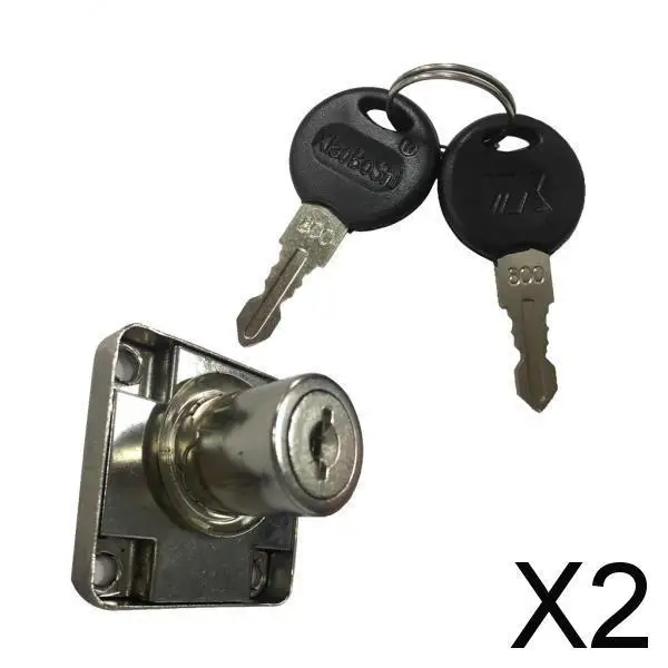 

2xCam Lock Desk Drawer Lock with 2 Keys for Cupboard Mailbox File Cabinet B