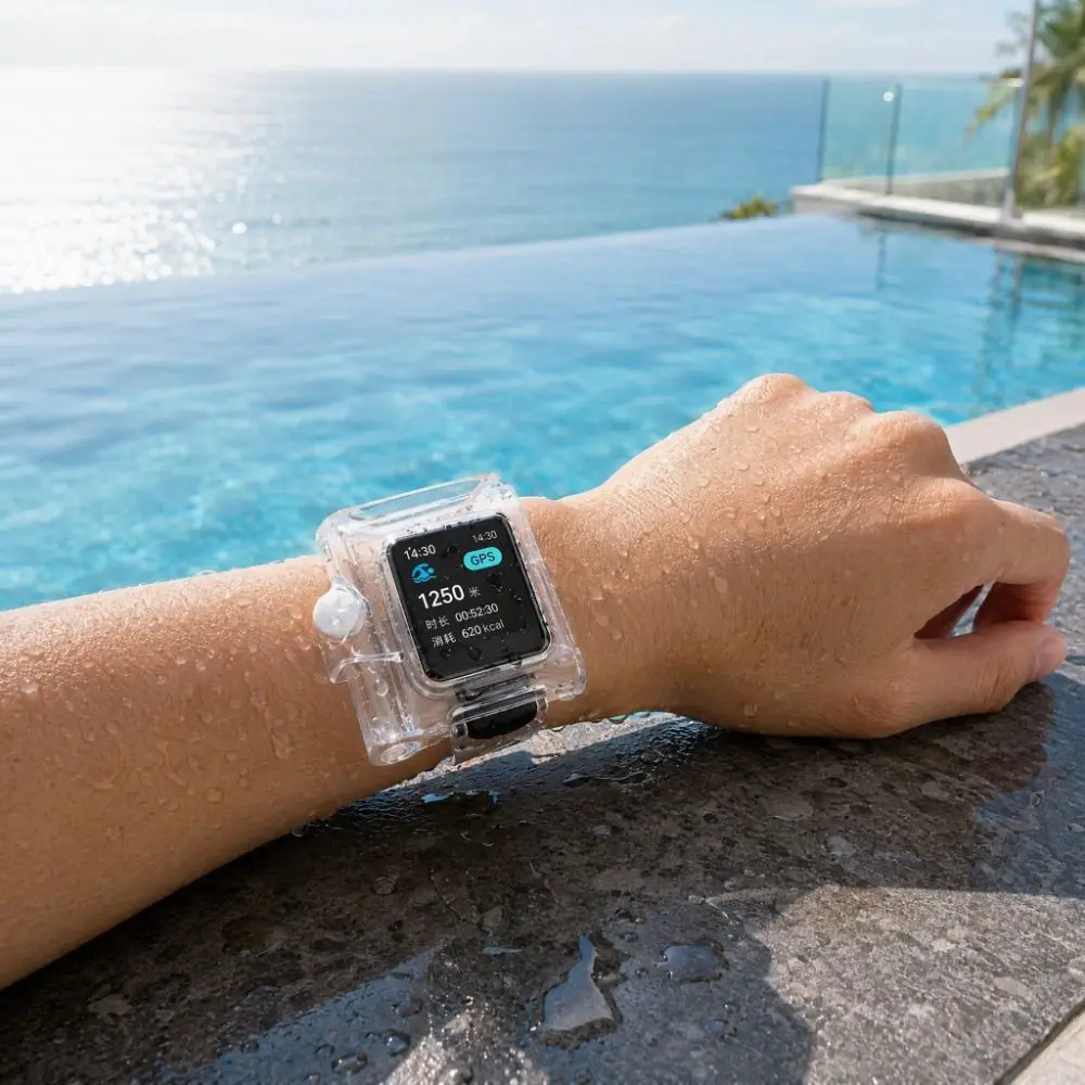 IPX8 Waterproof Smartwatch Waterproof Protective Pouch Portable Touchscreen Compatible Underwater Watch Cover Sealed