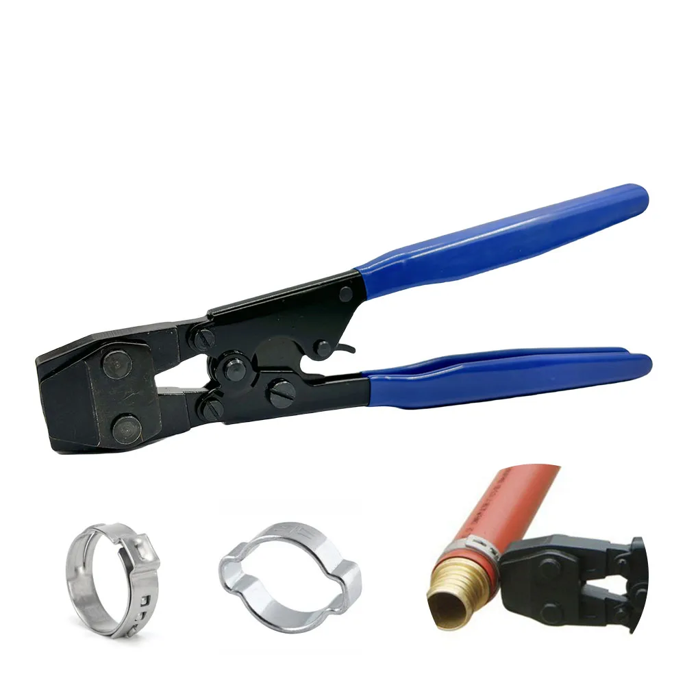 Ratchet PEX Cinch Crimping Tool Crimper for Stainless Steel Clamps Fixing 3/8 Inch To 1 Inch