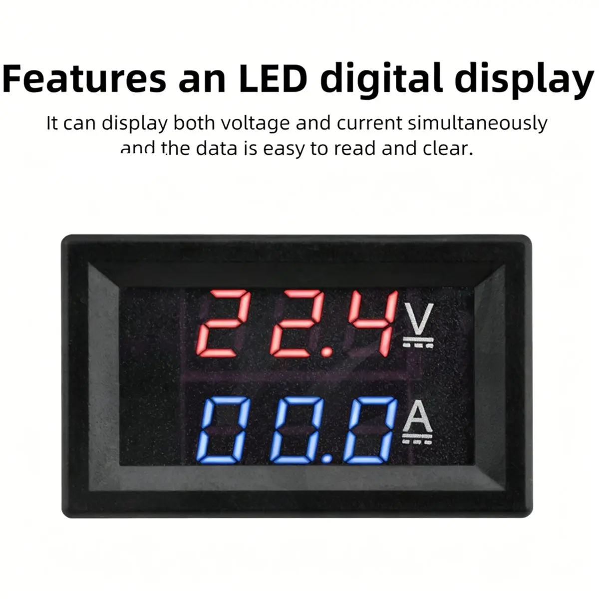 Y2048A*☀▃Digital Voltage Current Meter Display 0-100V 10A with Smart Temperature Control for DIY Charger Modification