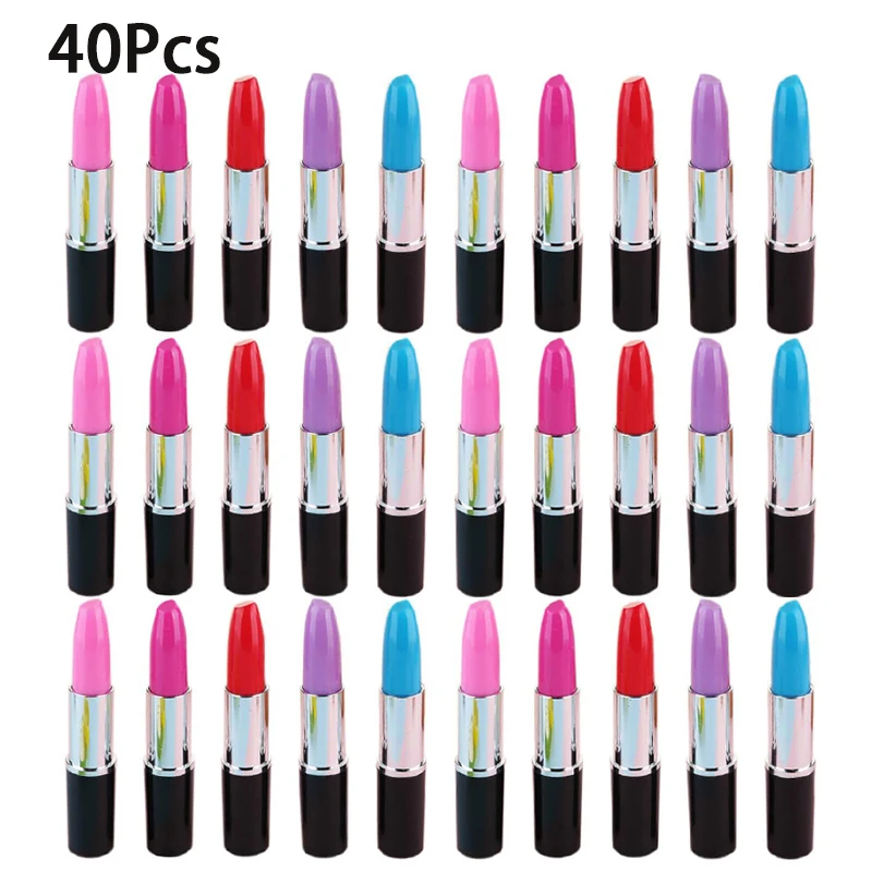 

40Pcs Black Ink Pen Black Ink Writing Ink Pens Plastic Lipstick Pen Neutral Pen Ball-point Pen Lipstick Pretty Prize