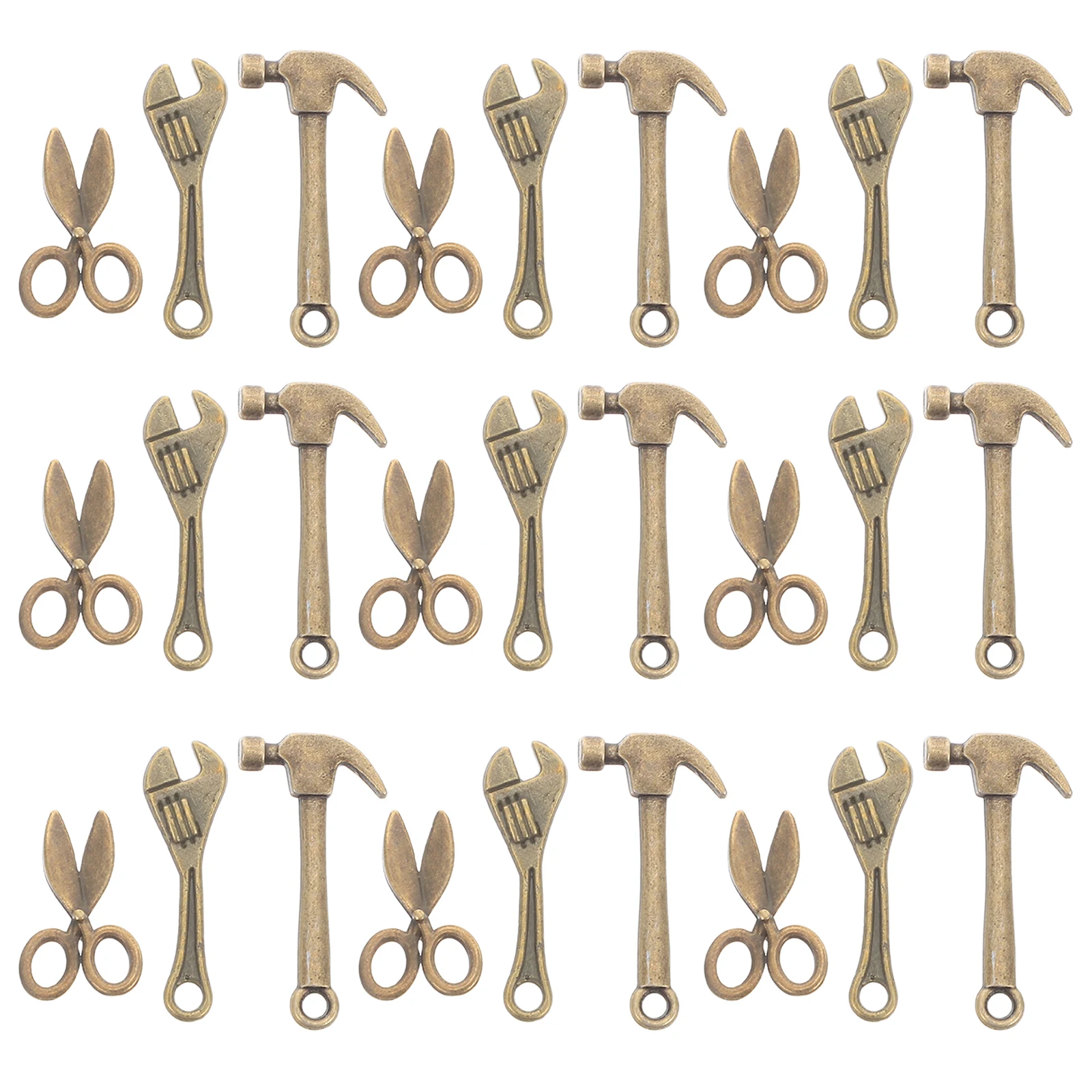 10 Sets Mini-Simulationswerkzeug, Puppenhaus-DIY-Werkzeuge, Desktop-Dekorationen, Miniatur-Schere, Basteln für Puppenhäuser, Legierung, Garten
