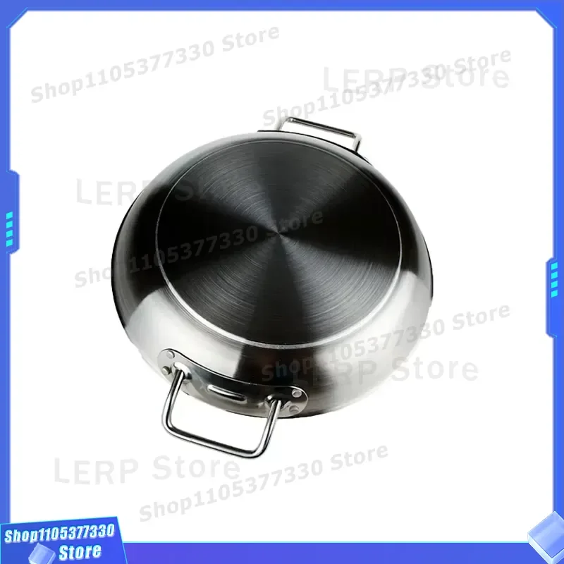 Durable Stainless Steel Frying Pan Non Stick Cookware with Ergonomic Handle for Kitchen Cooking Healthy Oil Free Sautéing Non