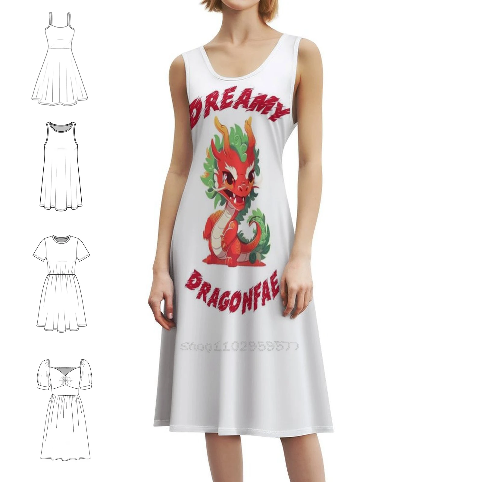 Dreamy Dragonfae Sweetheart Neckline Dress Elegant Summer Party Dress For Women Dreamy Dragonfae Dragon Spiritual Magic Female