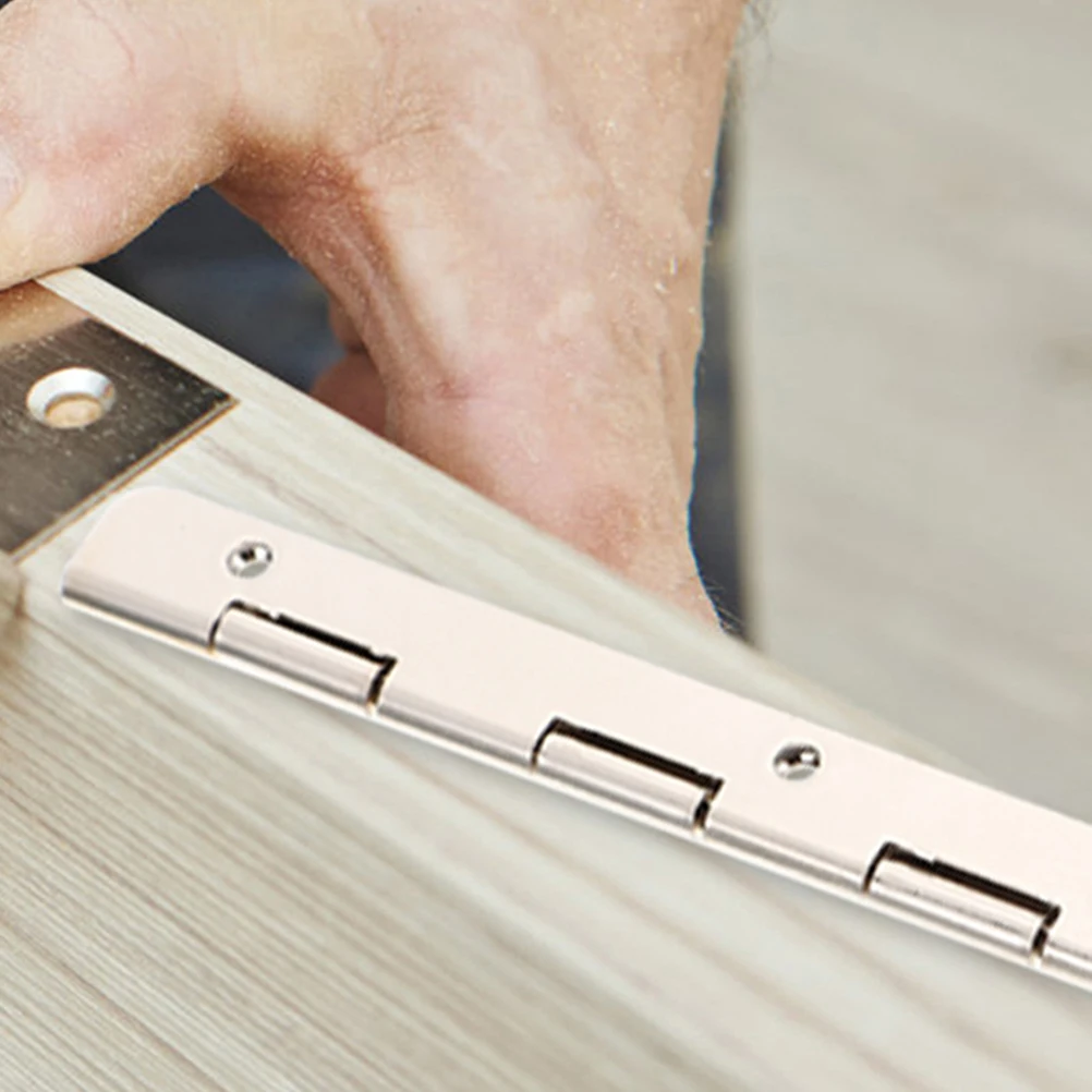 

4pcs Long Box 200x17mm Nickel Color Metal Piano Hinges for Crafts Jewelry Boxes Wooden Case Hinges DIY Projects