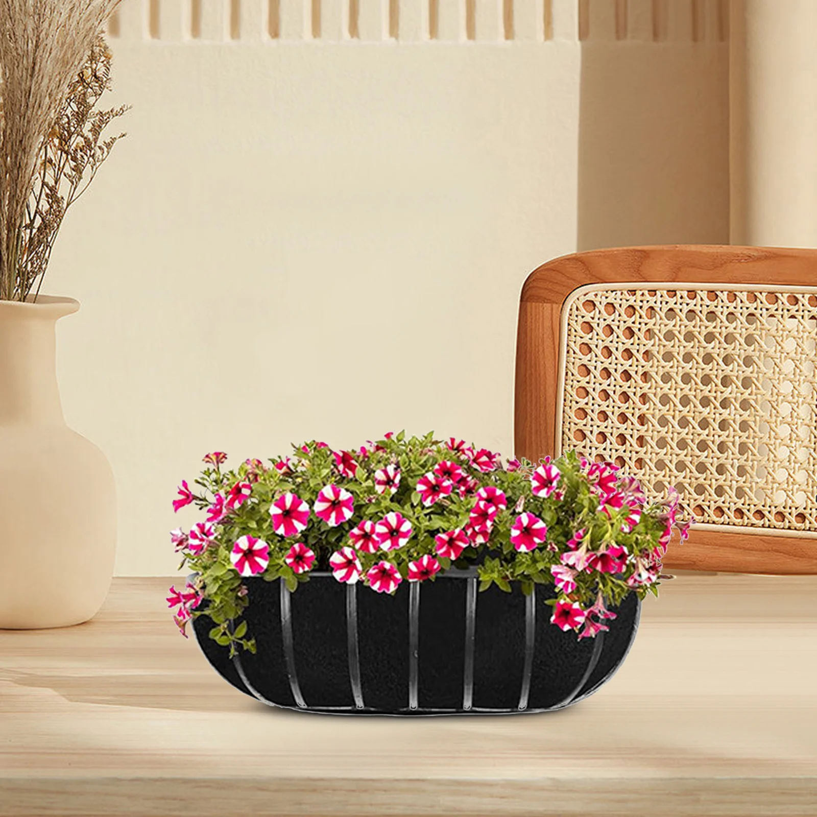 

3pcs Plant Pot Liner Non-Woven Fabric Hanging Basket Liner For Garden Outdoor Space-Saving Planter Insert Balcony Decoration