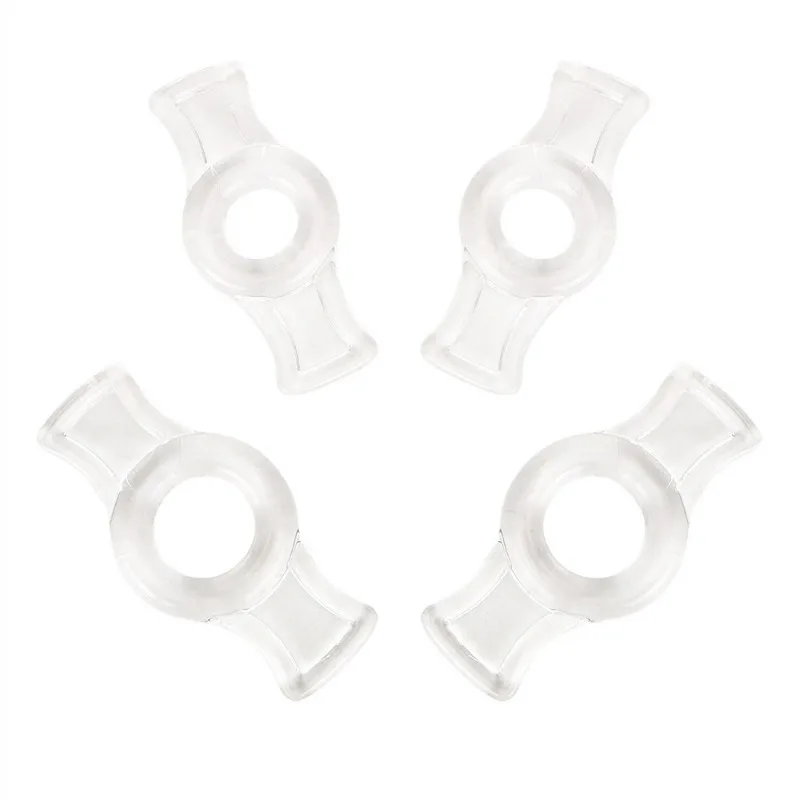 4pcs/set Crystal Penis Ring Cock Ring Male Chastity Ball Stretcher Sex Toys for Mens Rings Delay Ejaculation Adult Toy Cockring