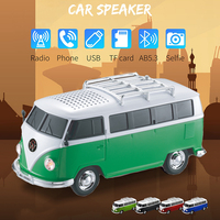 Portable School Speaker with TF Card Insertion Perfect Holiday Gift for Child Home Decoration Bus Shape Loudspeak