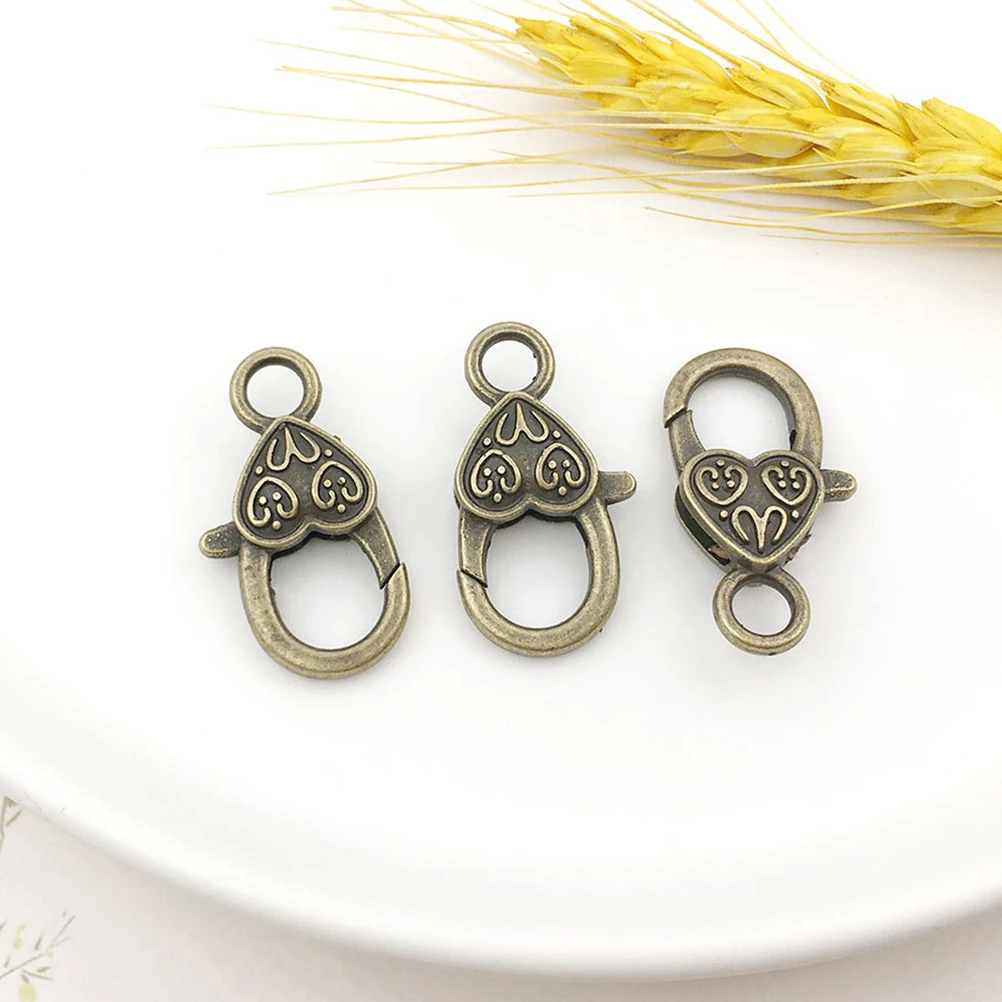 

20pcs Heart Clasps Metal Key Rings Keychain DIY Supplies Lightweight Sturdy Key Chains For Crafts Bulk Clip Keychain