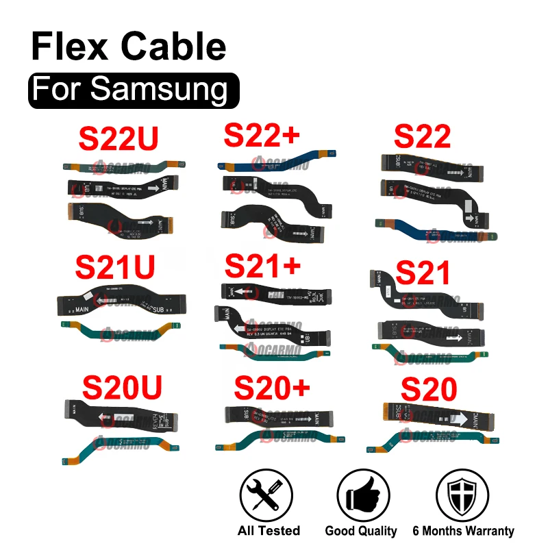 For Samsung Galaxy S21 S22 Ultra Plus S21Plus S22+ Wi-Fi Signal Antenna Main Board Connector Motherboard & LCD Flex Cable