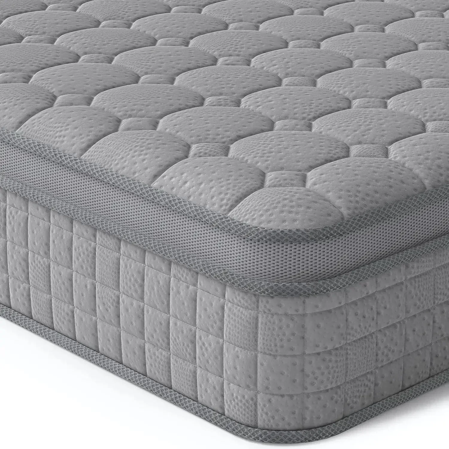 Vesgantti 10 Inch Multilayer Hybrid Queen Mattress - Multiple Sizes & Styles Available, Ergonomic Design with Memory Foam and Po