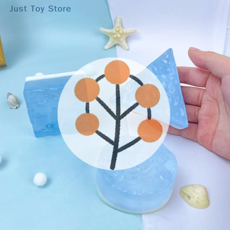 

[JT]1Pc Ocean Cube Squeeze Toys Creative Sensory Toy Super Soft Stress-relieving Cube Transparent Ocean Sticky Props