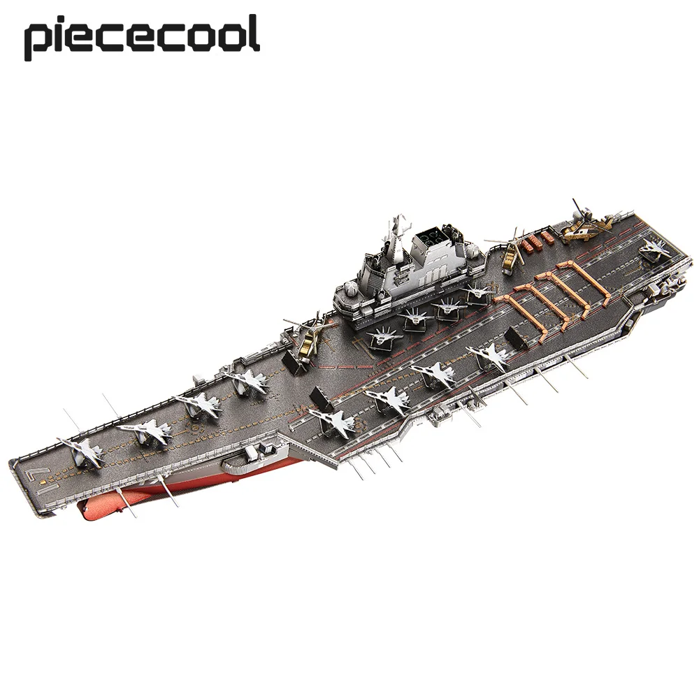 Piececool 3D Metal Puzzles CNS SHANDONG Battleship Assembly Model Kits Jigsaw DIY Toys for Adult Birthday Gifts