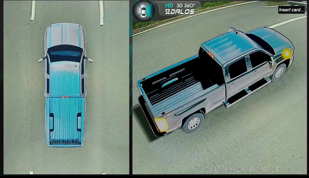SZDALOS Bird View  System for Pickup Truck HD 3D 360 Surround View System 1080P Car DVR G-Sensor for Pickup Car Model