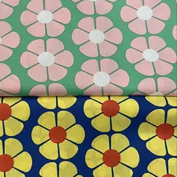 Tissu à coudre en popeline de coton à impression numérique Mini tournesol, bricolage, vêtements pour enfants, robe de bébé exécutive