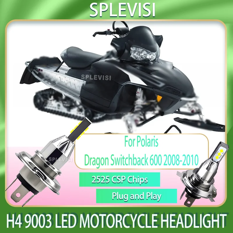 

LED Motorcycle Headlight Set - 2525 CSP Chip, Latest Version, Plug and Play For Polaris Dragon Switchback 600 2008 2009 2010