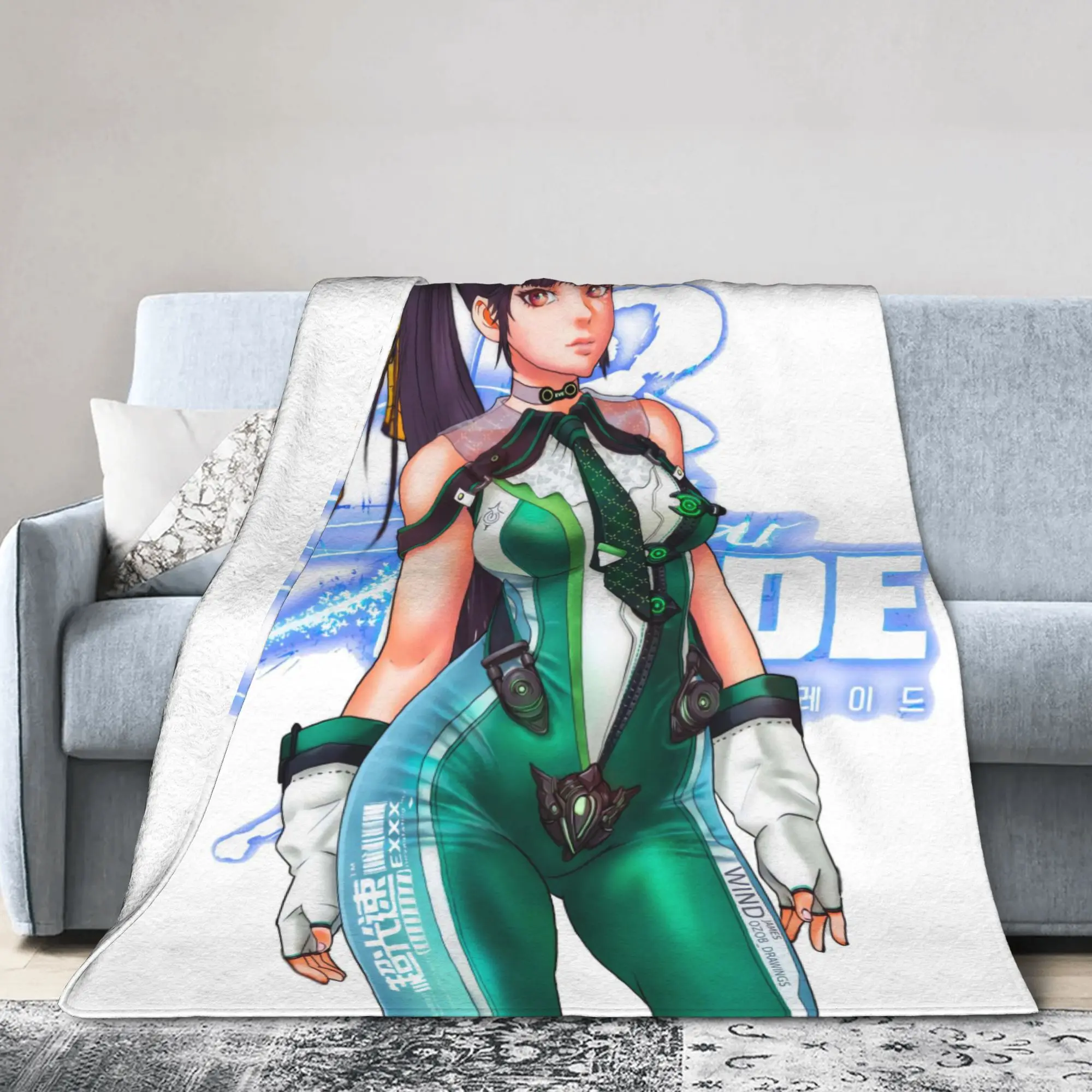 Stellar Blade EVE Flannel printed blanket suitable for all seasons suitable for living room office sofa and travel 180x250CM