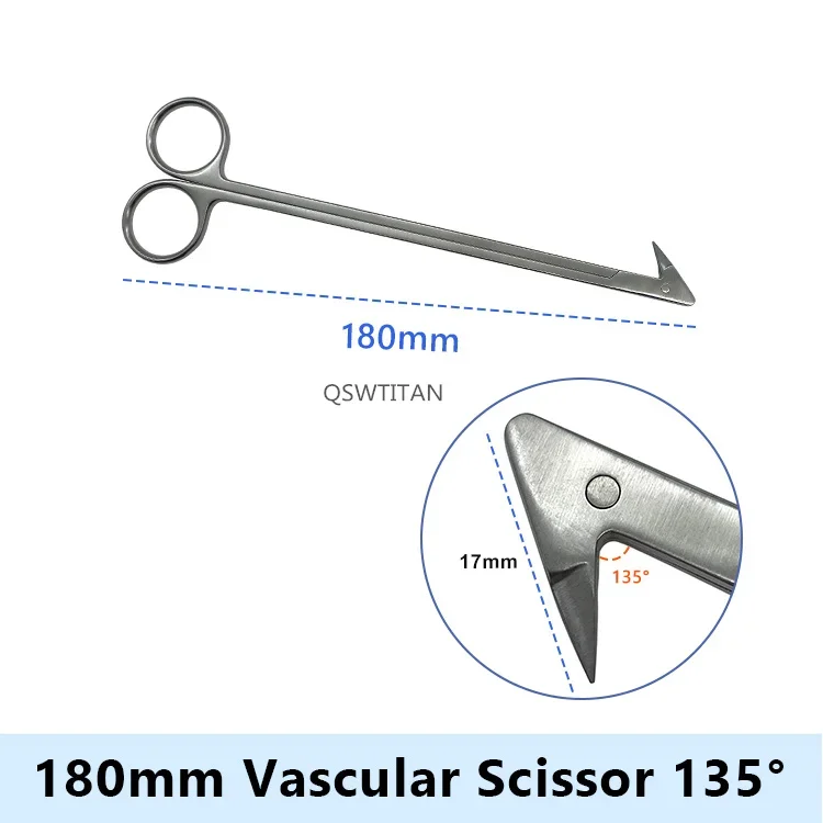 

Микросудистые ножницы, 1 шт., угловые тупые кончики с короной 45 ° 60 ° 90 ° 135 ° Микрохирургический инструмент 2025 Новый