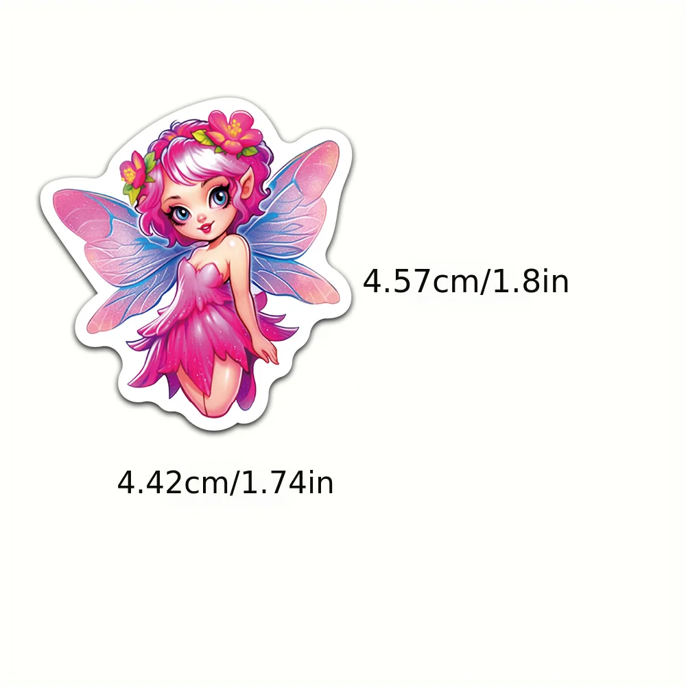 50/100PCS Cartoon Beautiful Little Flower Fairy Graffiti Stickers Classic Children's Stickers Desktop Picture Books Phone DIY