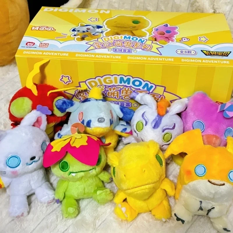 デジモンアドベンチャーぬいぐるみブラインドボックステイムモンアグモンアニメアクションフィギュアコレクタブルモデルミステリーボックス子供の誕生日ギフト