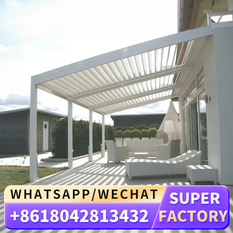 louvered pergola shade cover kit outdoor structure brackets blinds waterproof canopy 4x4 6x6 8x8 9x9 10x10 20x20