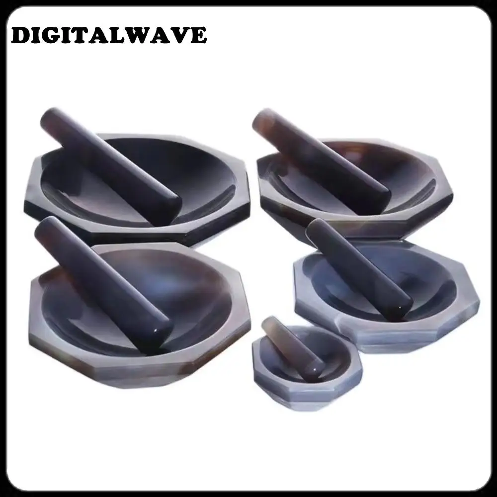 1set 30mm to 130mm Laboratory use Carnelian Mortar and Pestle FIRST-GRADE Pure and natural AGATE mortar with pestle