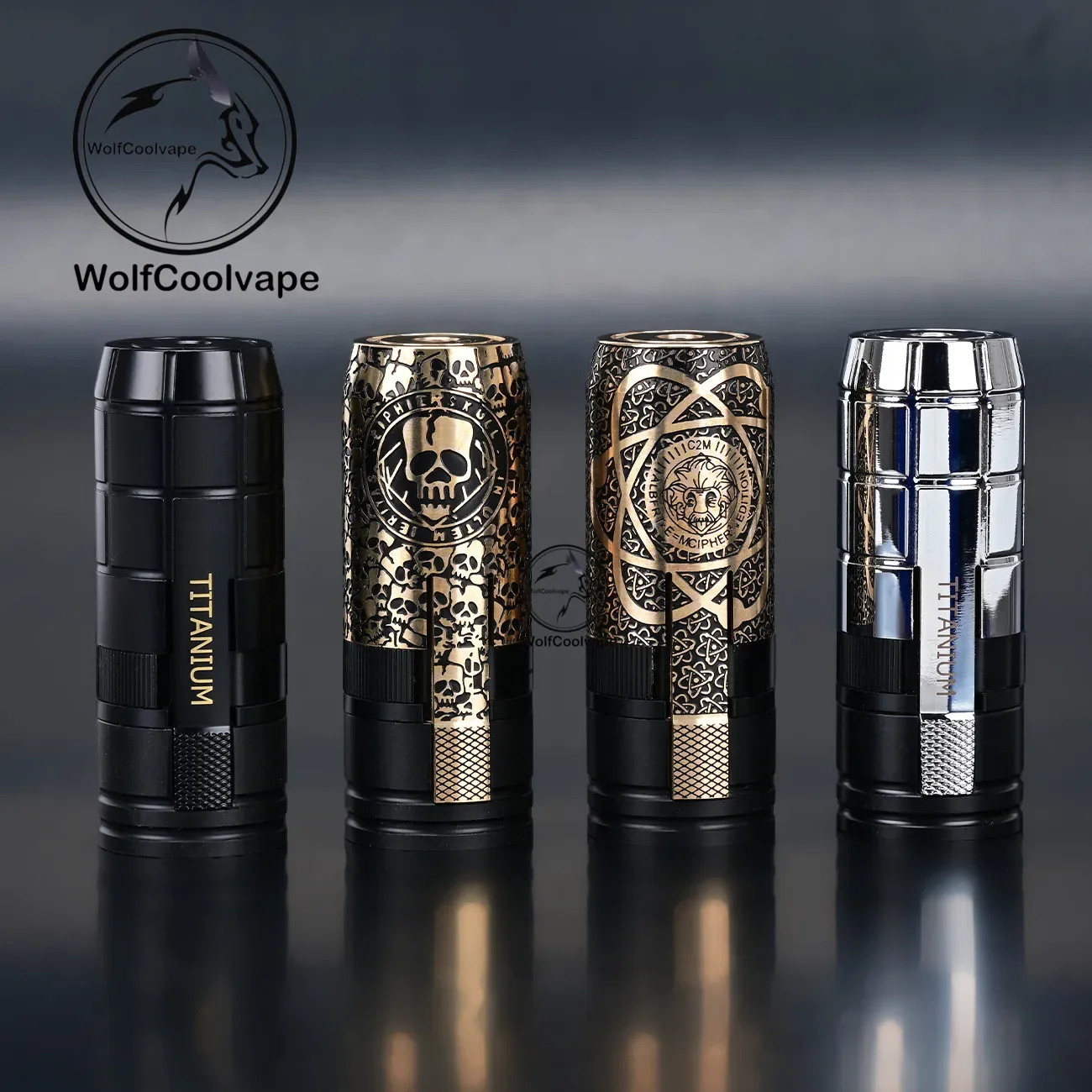 Wolfcoolvape 18650 Batería MK2 Mech Mod Material de latón Mecánico Vape Mod para DIY Vaping con atomizadores de tanque RDA RTA