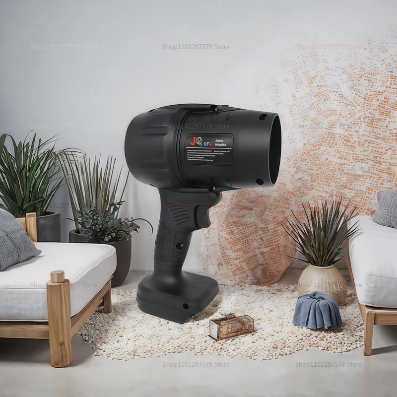 مجفف شعر كهربائي قوي منفاخ مروحة توربينية لتنظيف أوراق الغبار والرمل والثلج متعدد المشاهد للاستخدام بدون بطارية متضمنة