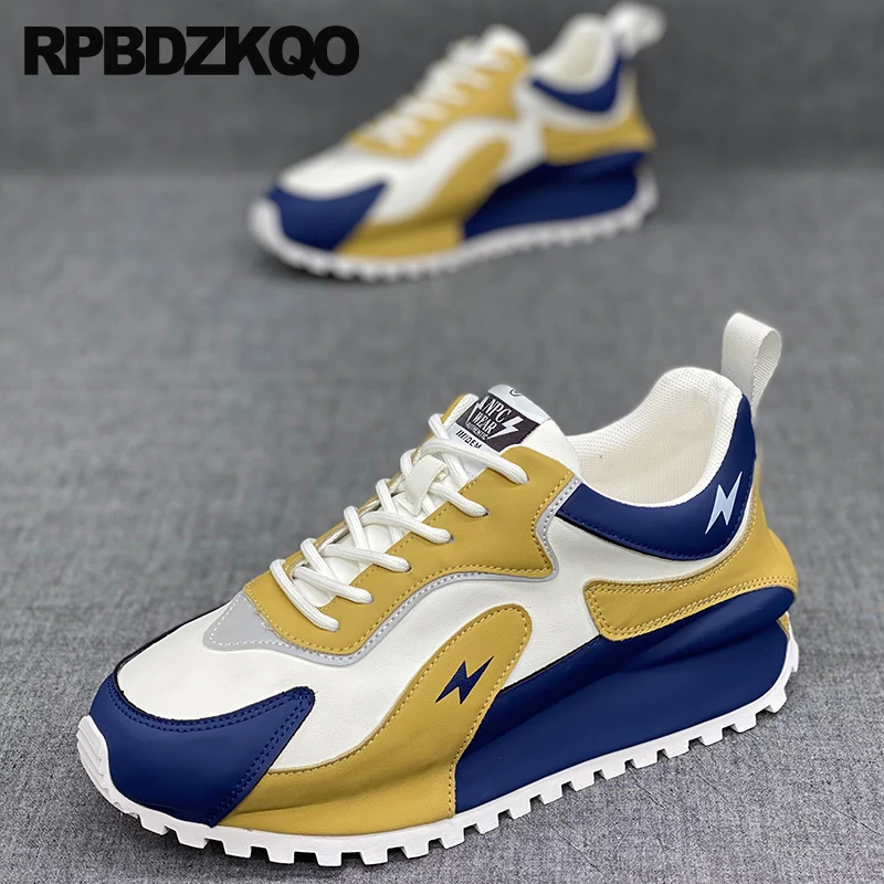 

Platform Lace Up Walking Shoes Comfort 2023 New Men Flats Sport Designer Chunky Sneakers Trainers Creepers Trending Casual Skate