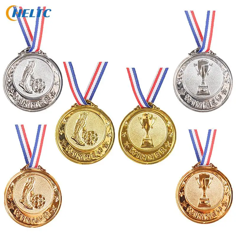 Gold Silver Bronze Award Medal Winner Reward Football Competition Prizes Award Medal for Souvenir Gift Outdoor Sport Kids Toys